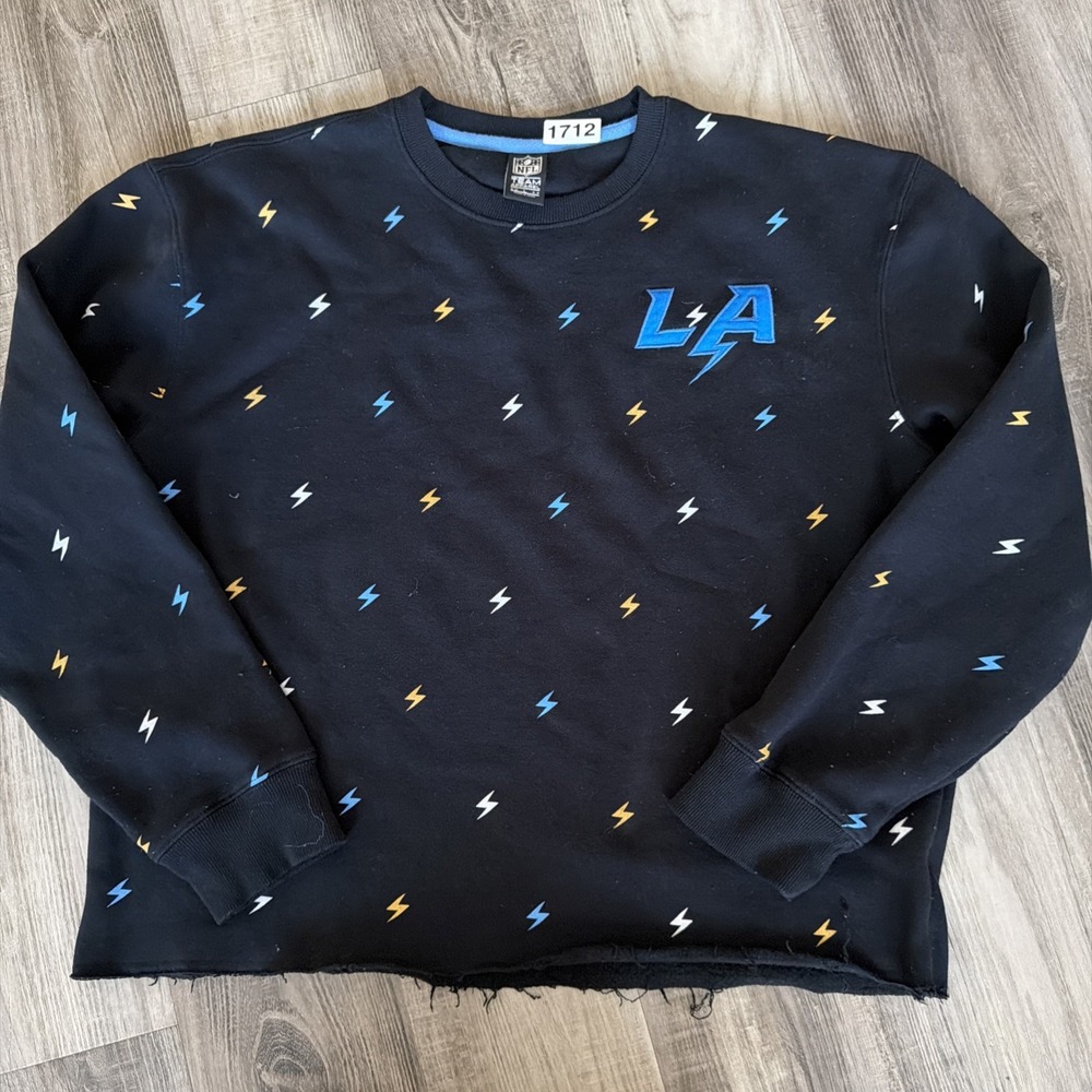 NFL Team Apparel Los Angeles Chargers 'Black' SOFI EXCLUSIVE Crewneck Sweatshirt